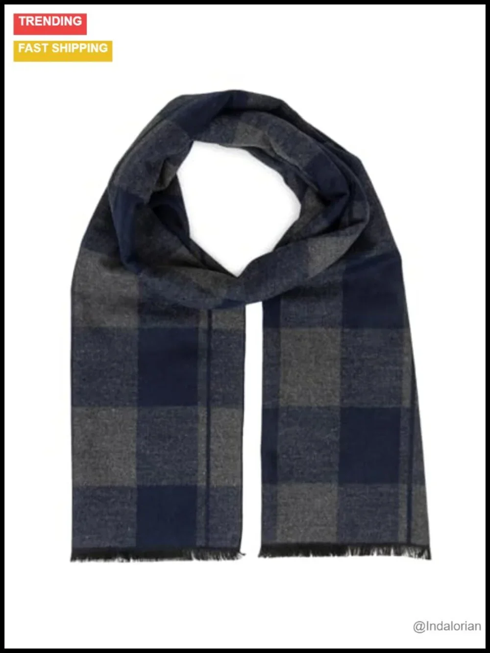Winter Plaid Scarf Thick Warm Shawl Long Tartan Scarf
